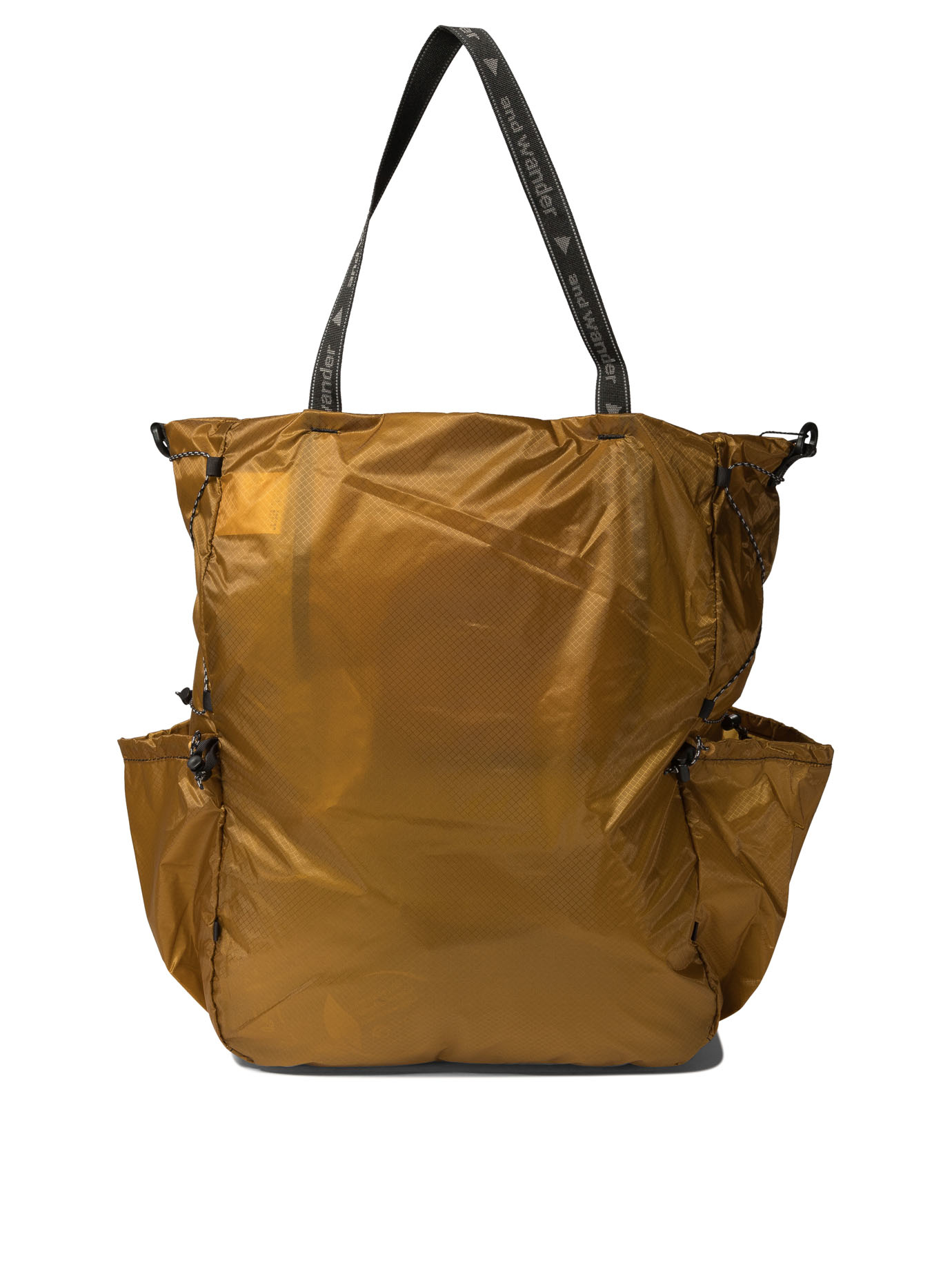 AND WANDER Brown Sil tote bag